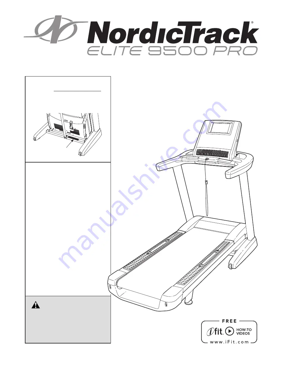 NordicTrack ELITE 9500 PRO Скачать руководство пользователя страница 1