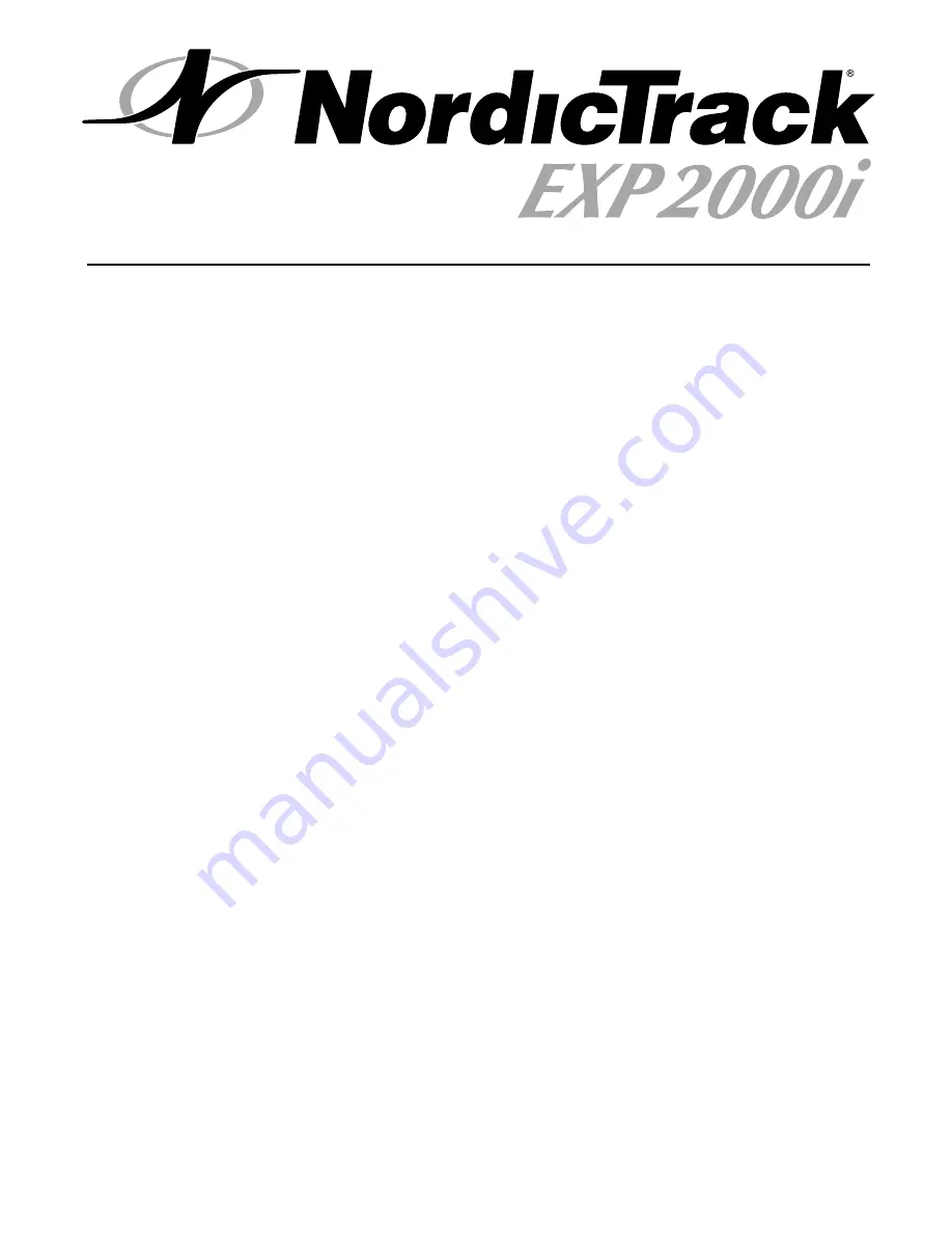 NordicTrack EXP 2000i User Manual Download Page 2