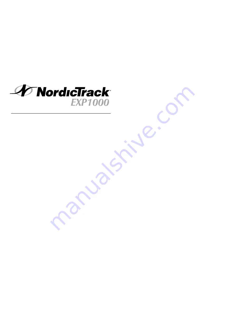 NordicTrack EXP1000 NETL09912 User Manual Download Page 2