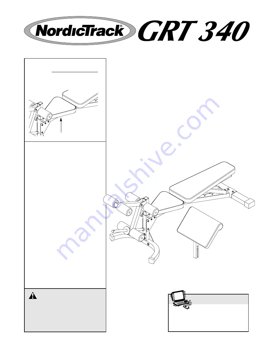 NordicTrack GRT 340 User Manual Download Page 1