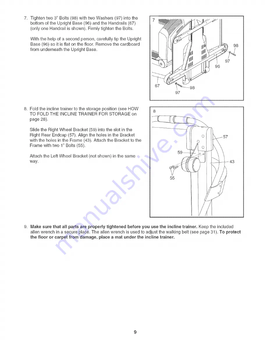 NordicTrack Incline Trainer NTK14940 User Manual Download Page 9