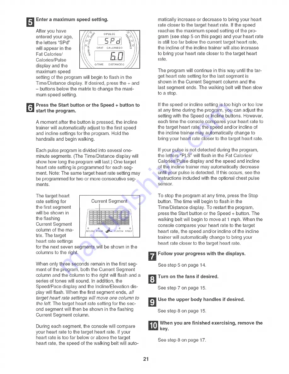 NordicTrack Incline Trainer NTK14940 User Manual Download Page 21