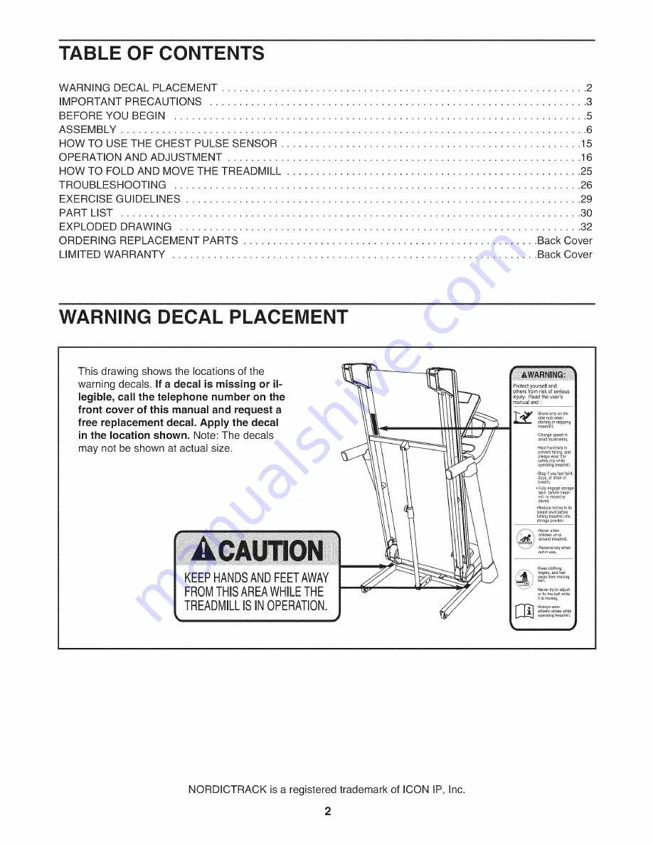 NordicTrack NTL08010.1 User Manual Download Page 2