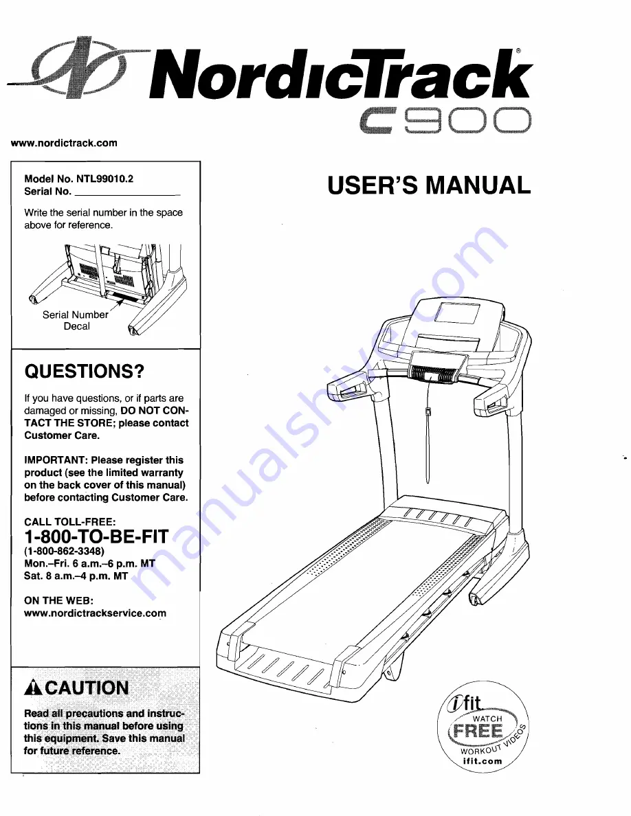 NordicTrack NTL99010.2 User Manual Download Page 1