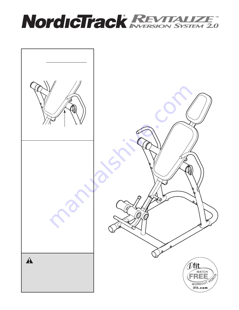 NordicTrack Revitaliz 831.14895.1 User Manual Download Page 1