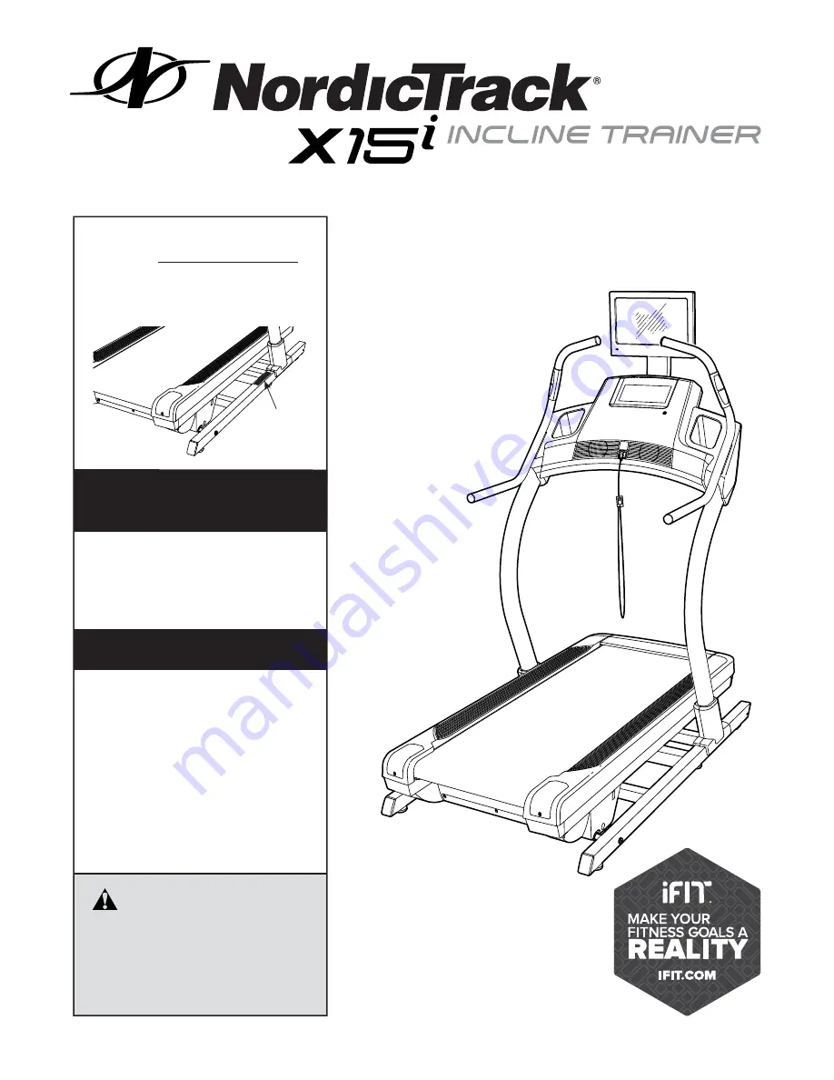 NordicTrack X15i User Manual Download Page 1