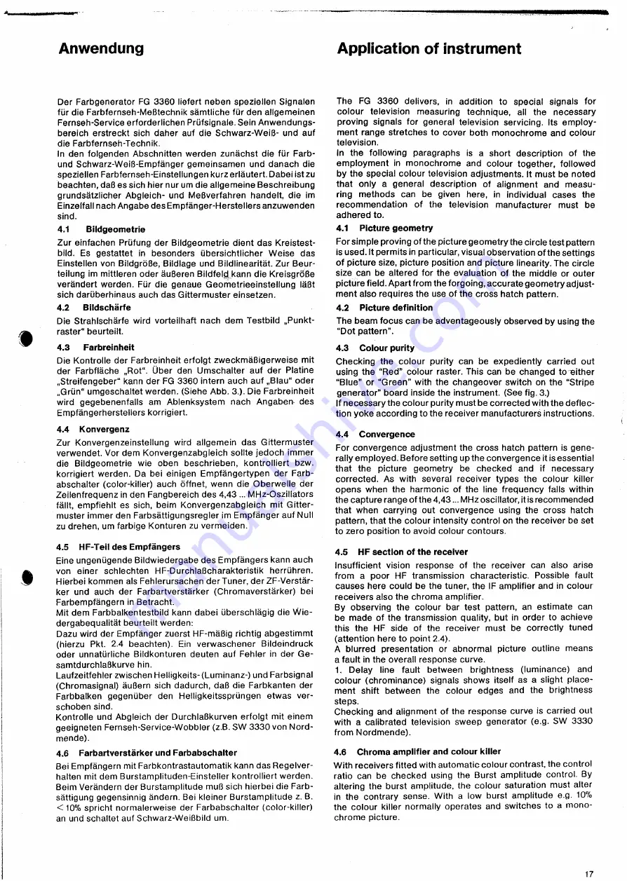 Nordmende FG 3360/I Service Manual Download Page 14