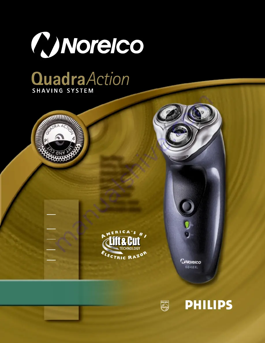 Norelco QuadraAction 6848XL Скачать руководство пользователя страница 1