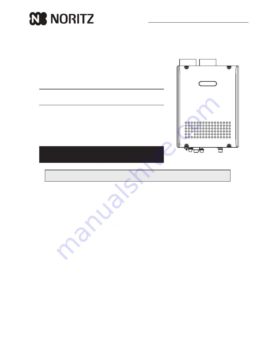 Noritz ecoTough NRC83-OD Field Manual Download Page 1