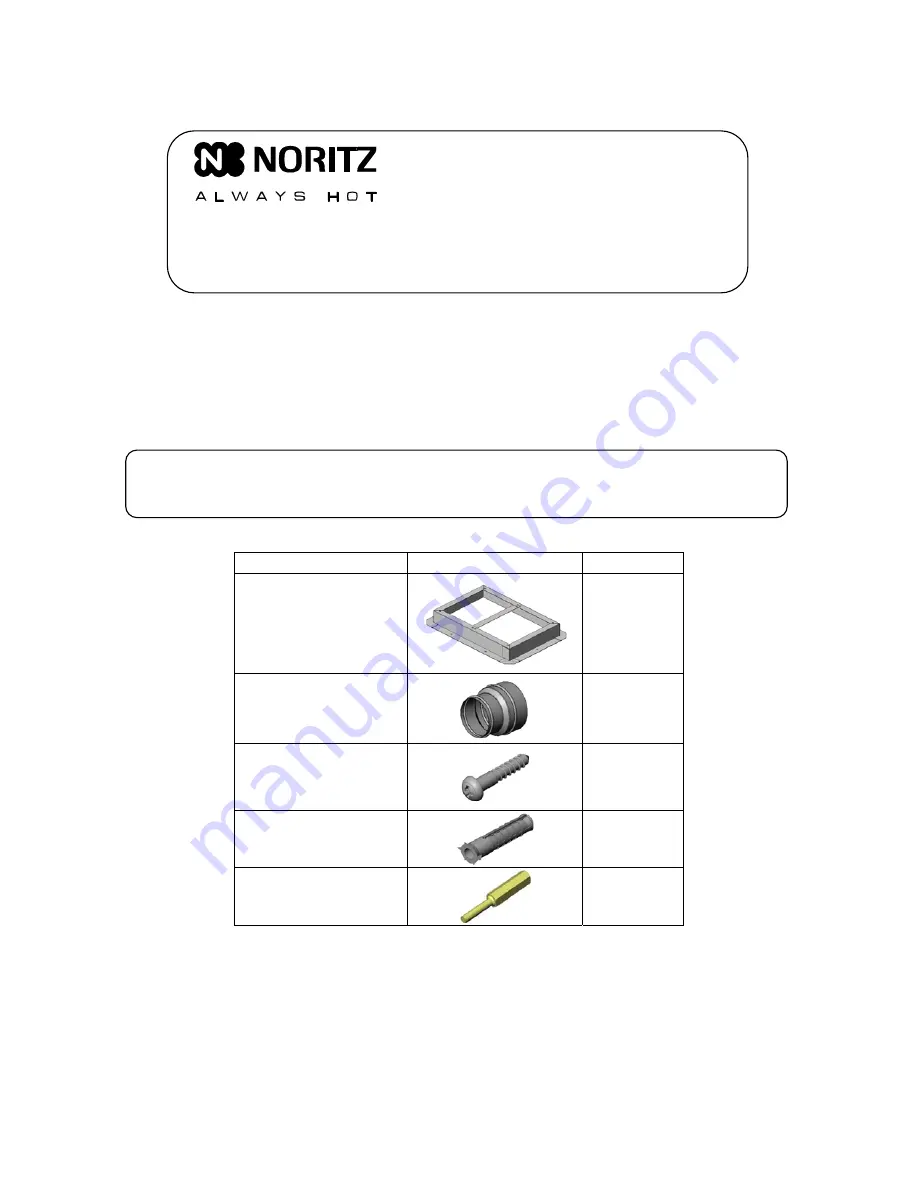 Noritz VT4-TS-ADAPT Installation Manual Download Page 1