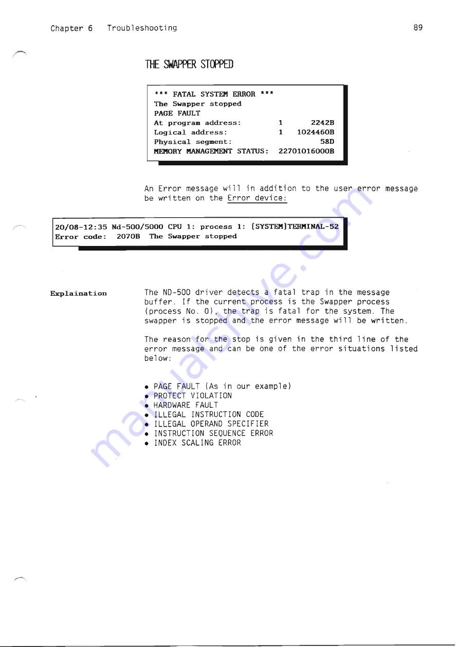 Norsk Data ND-5000 Series Hardware Maintenance Download Page 107