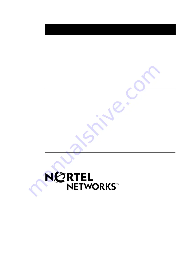 Nortel CallPilot 1001rp Installation And Configuration Manual Download Page 1