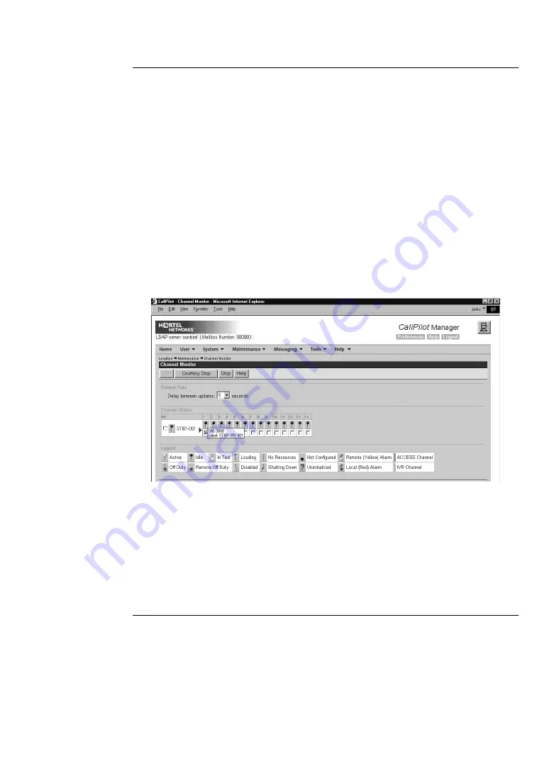 Nortel CallPilot 1001rp Installation And Configuration Manual Download Page 112