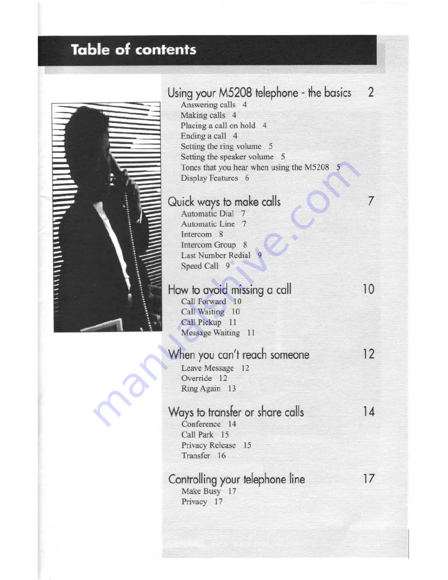 Nortel M5208 Meridian User Manual Download Page 4