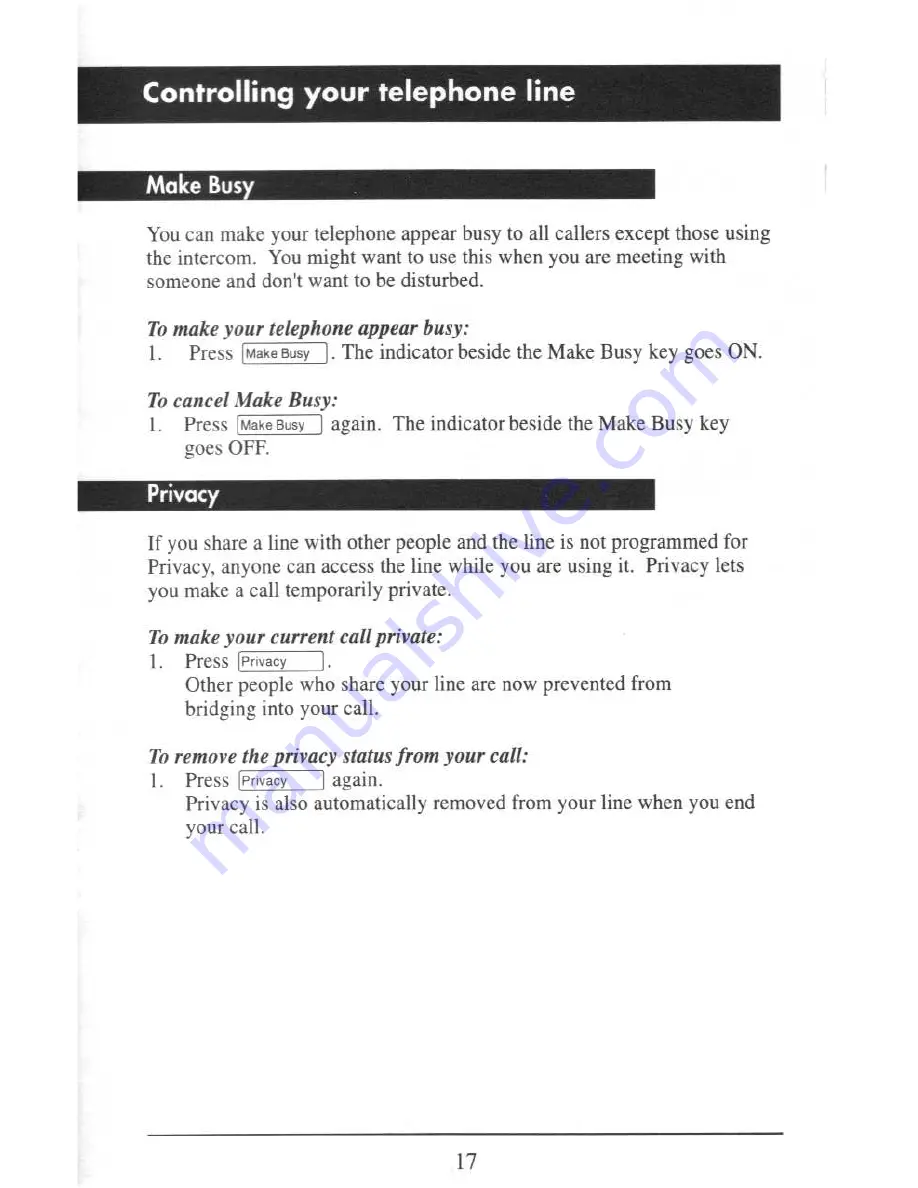 Nortel M5208 Meridian User Manual Download Page 20