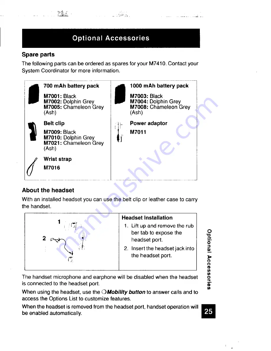 Nortel M7410 User Manual Download Page 29