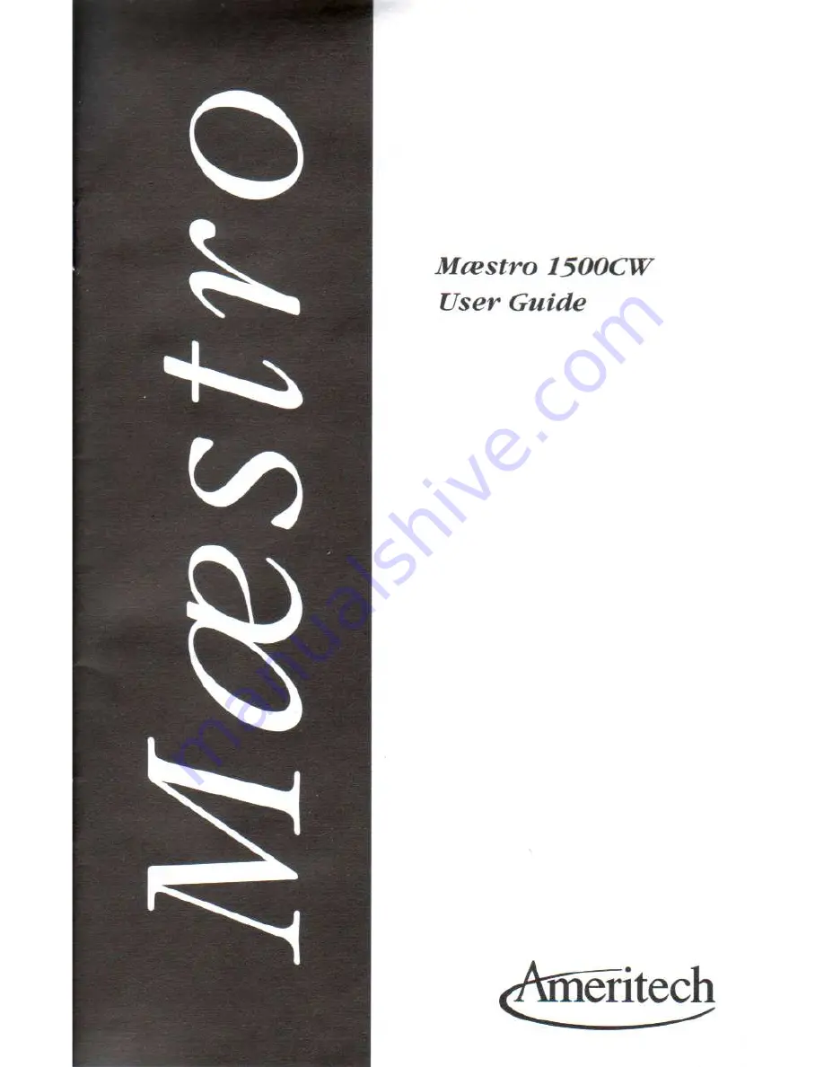 Nortel Maestro 1500CW Скачать руководство пользователя страница 1