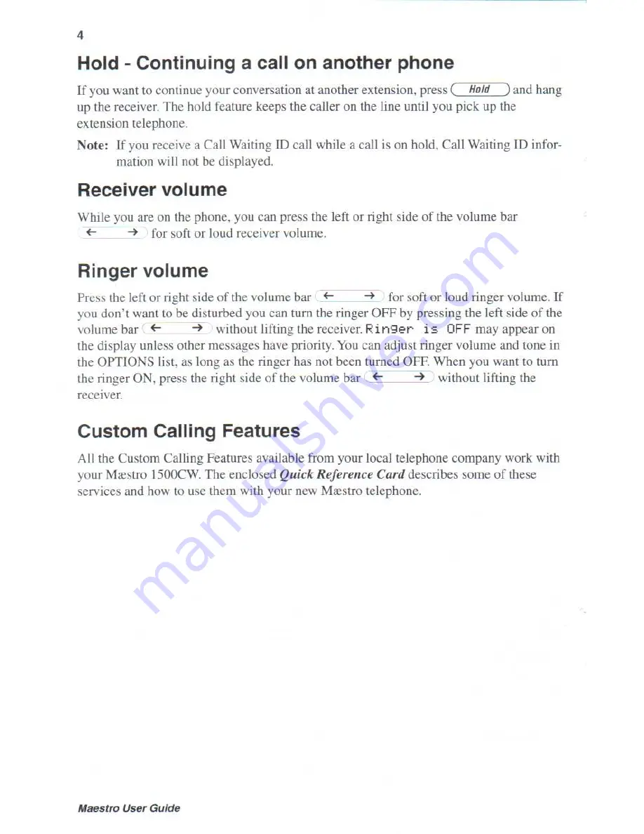 Nortel Maestro 1500CW User Manual Download Page 6