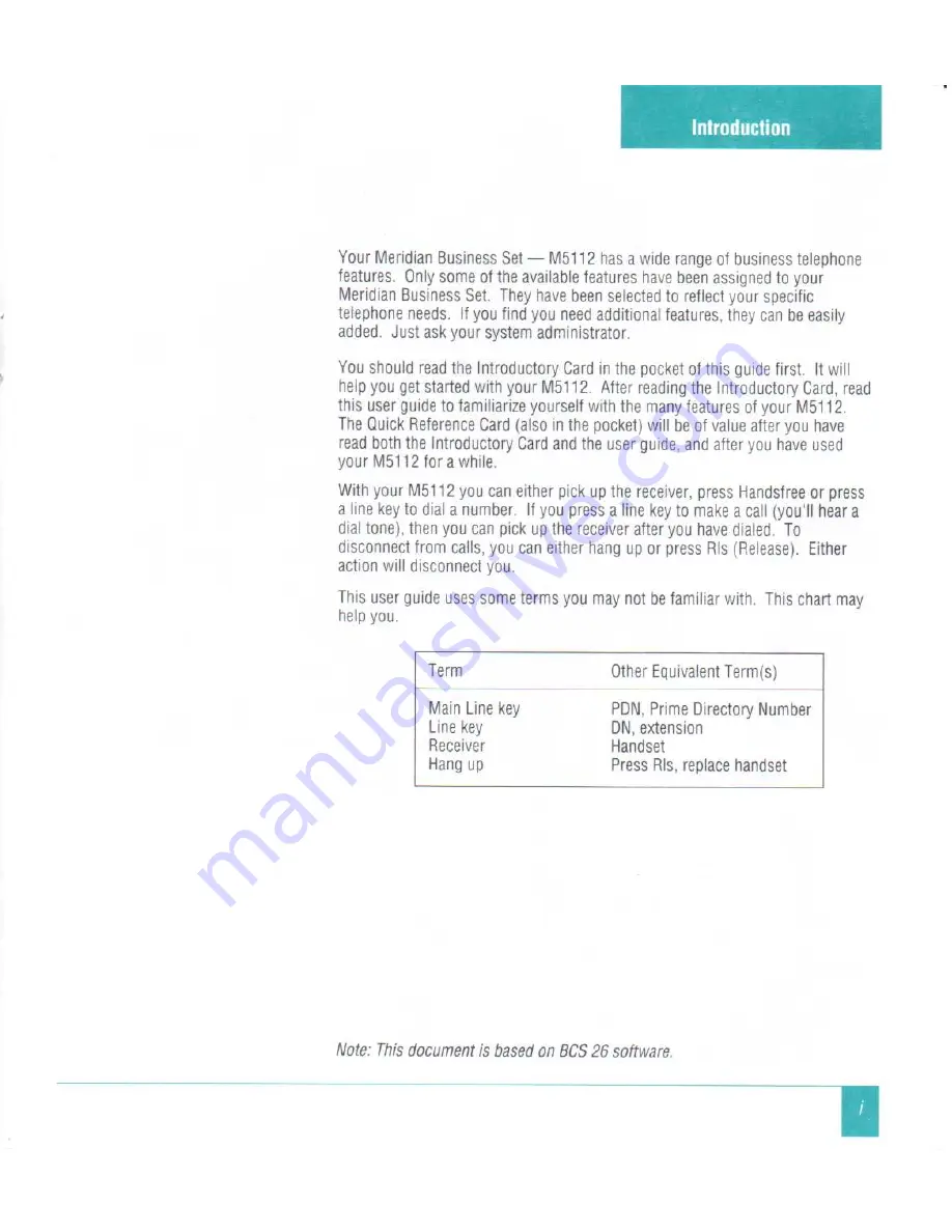 Nortel Meridian M5112 User Manual Download Page 4