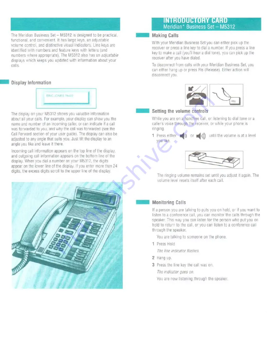 Nortel Meridian M5312 User Manual Download Page 2