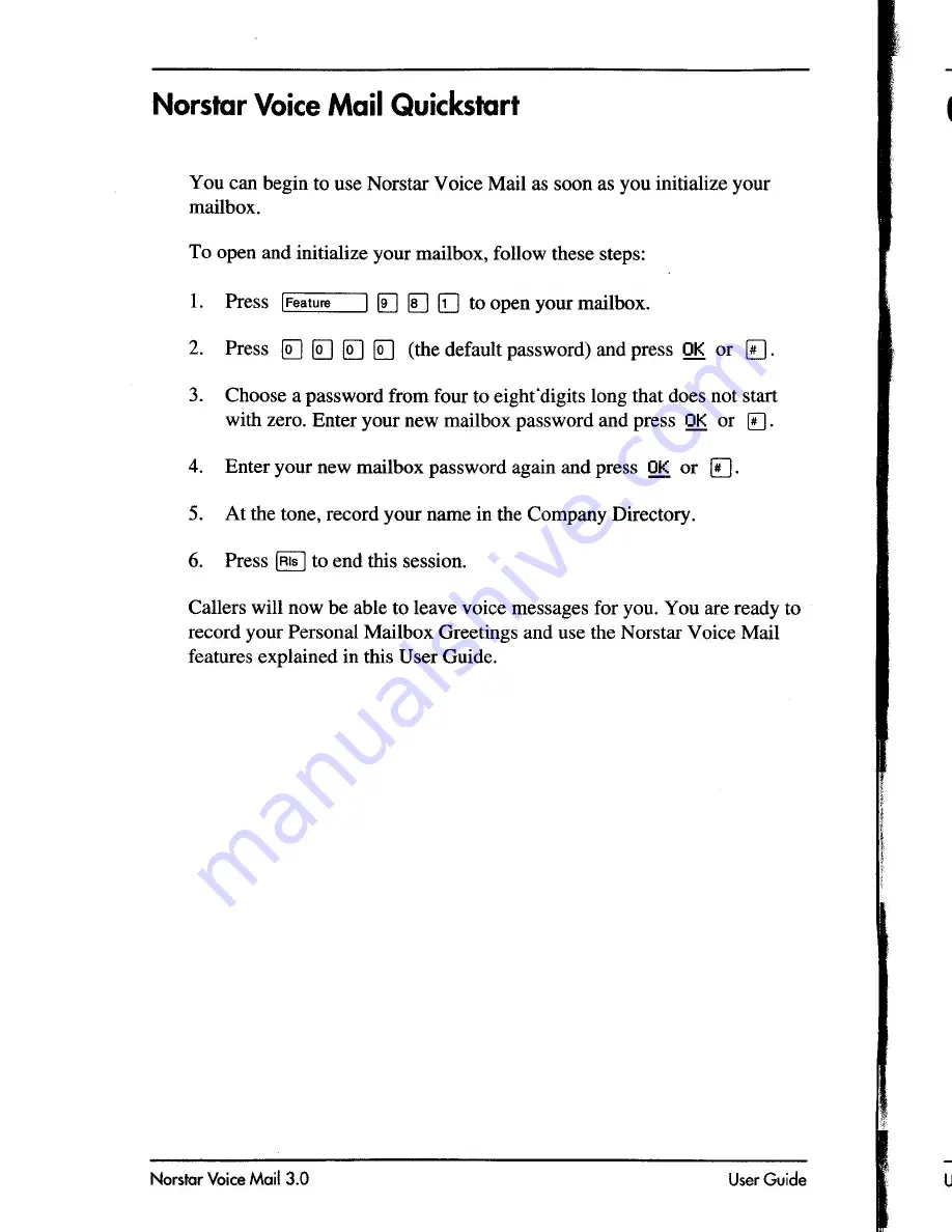 Nortel Norstar Voice Mail 3.0 User Manual Download Page 2