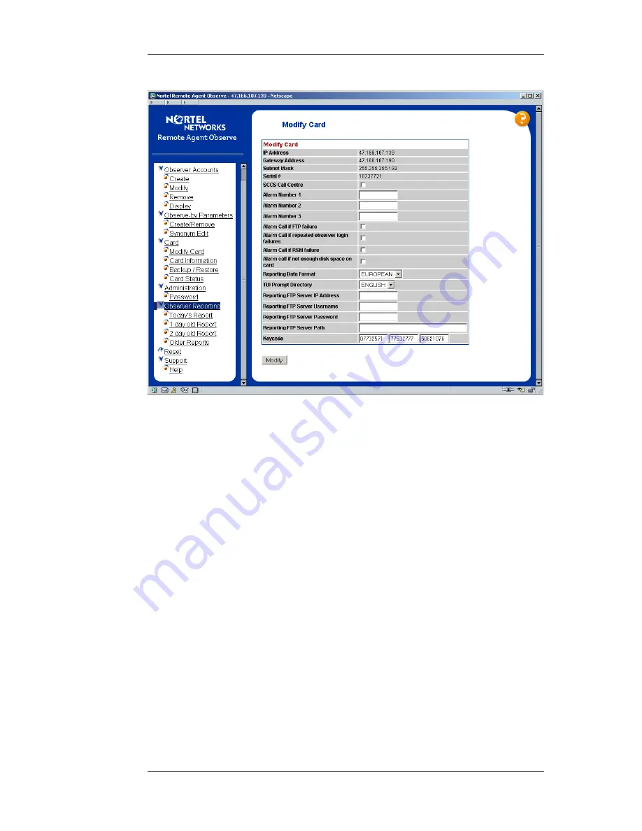 Nortel Observe User Manual Download Page 49