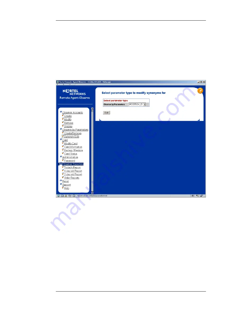 Nortel Observe User Manual Download Page 67