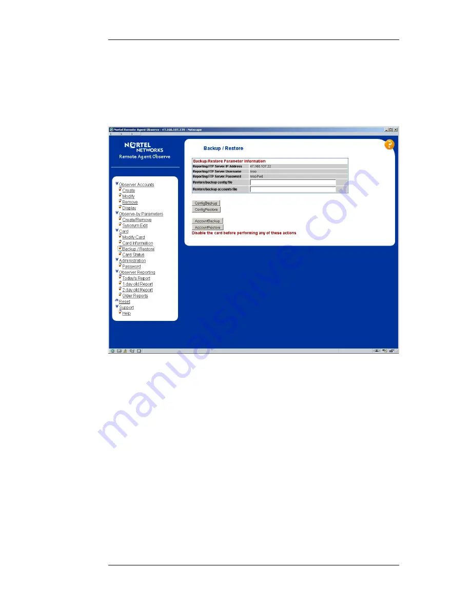 Nortel Observe User Manual Download Page 69