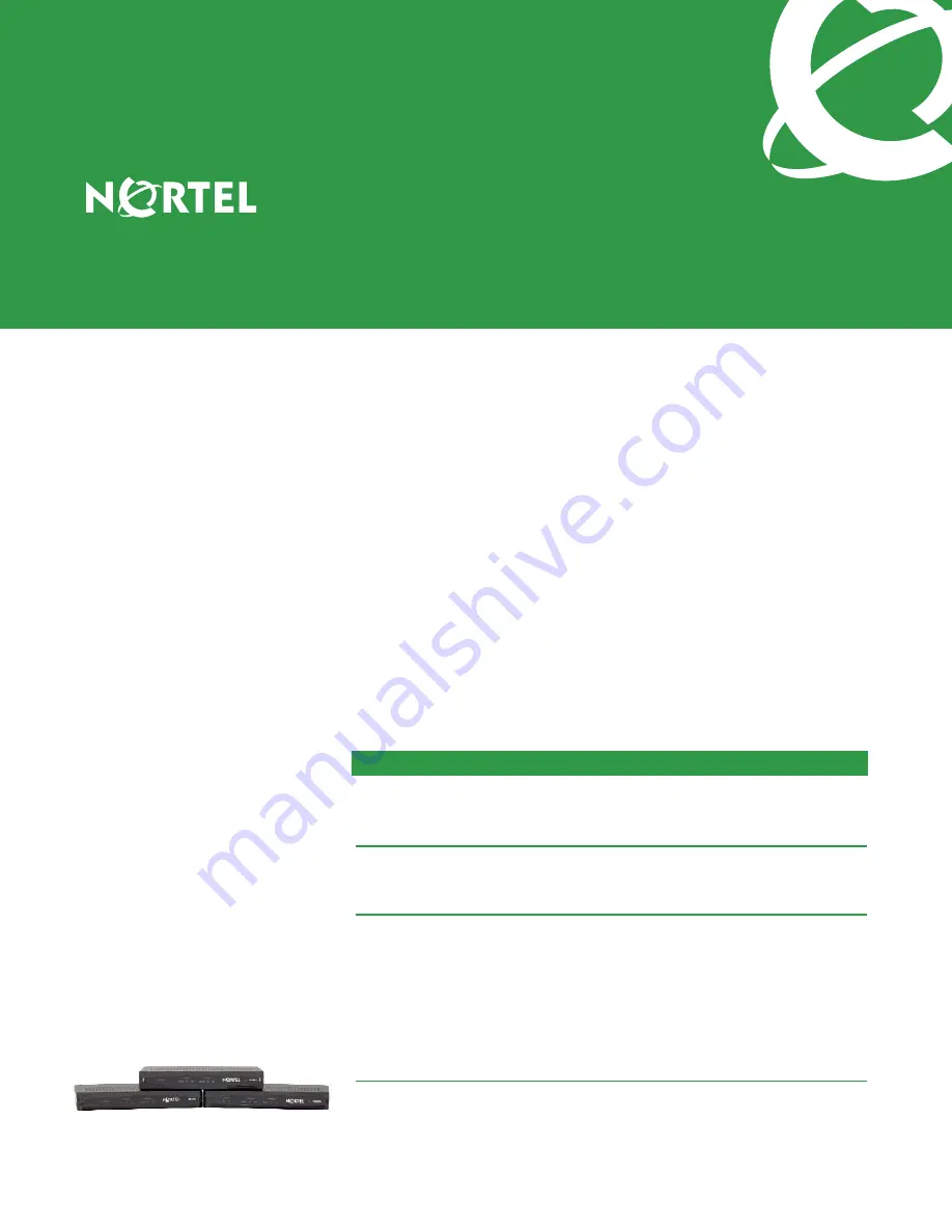 Nortel Secure 1001 Specifications Download Page 1