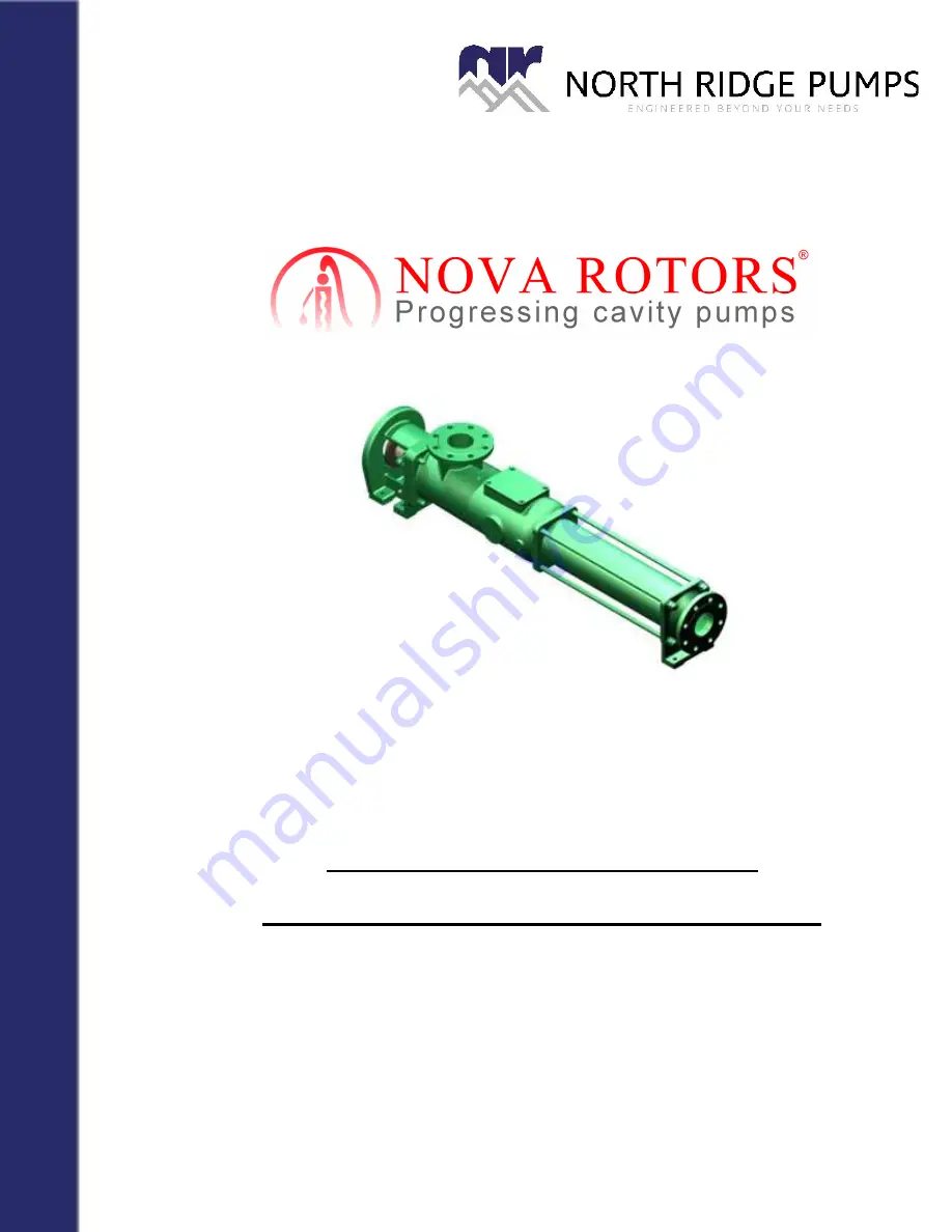 North Ridge Pumps NOVA ROTORS MN Series Functioning And Maintenance Manual Download Page 1