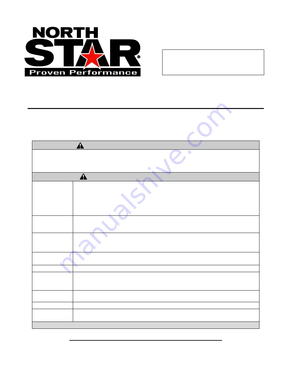 North Star M157595AG Owner'S Manual Download Page 1