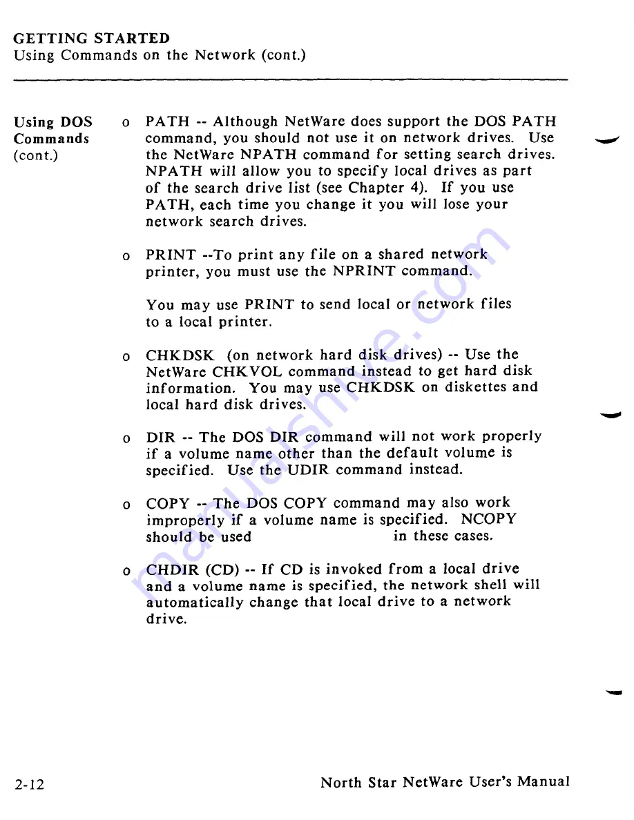 North Star Netware User Manual Download Page 62