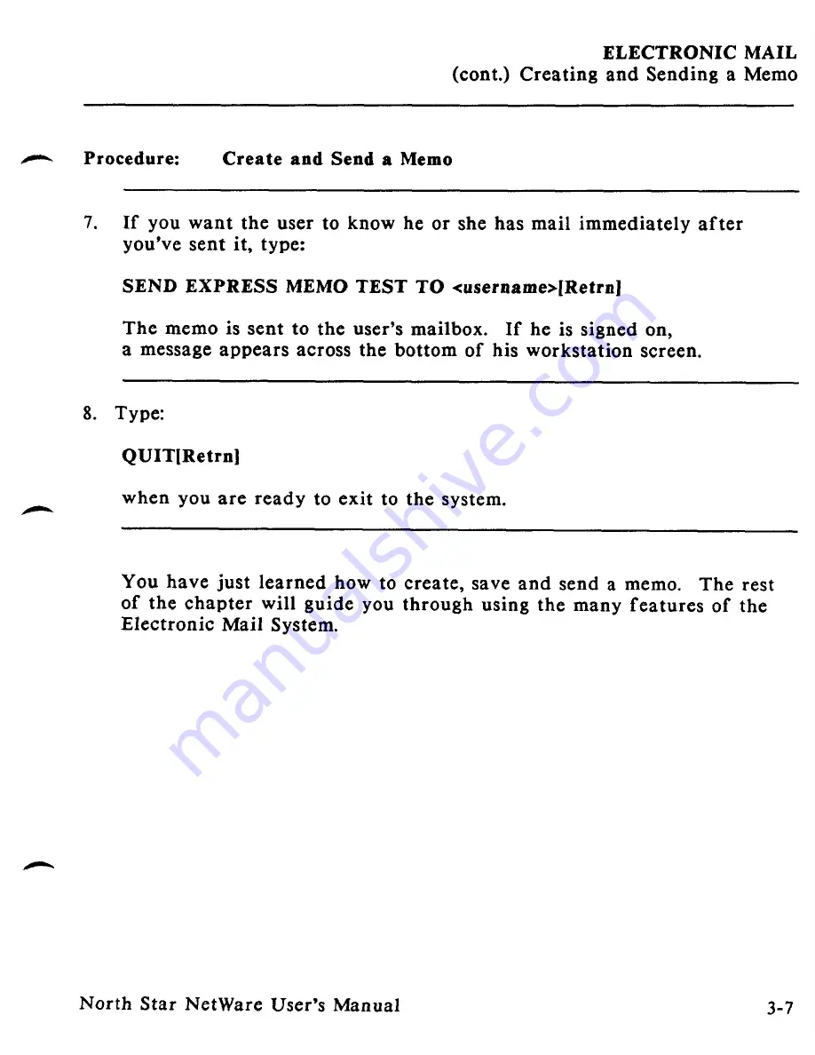 North Star Netware User Manual Download Page 75