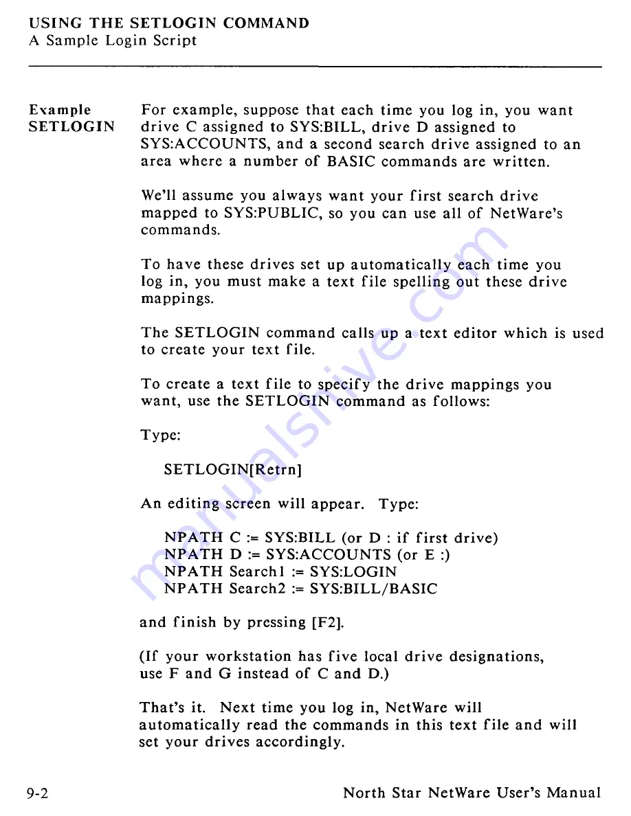 North Star Netware User Manual Download Page 272