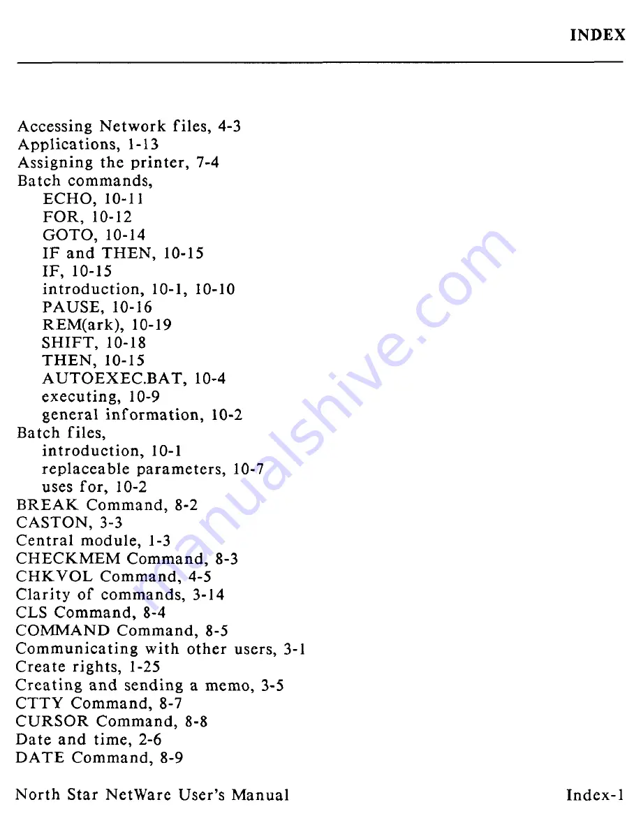 North Star Netware User Manual Download Page 475