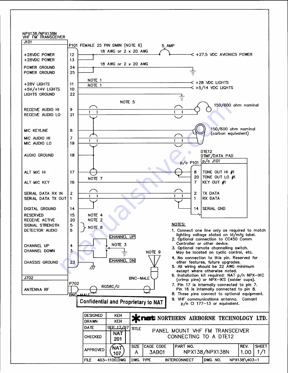 Northern Airborne Technology NPX138 Installation And Operation Manual Download Page 24