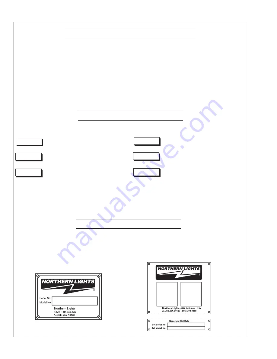 Northern Lights M150A13 Operator'S Manual Download Page 4