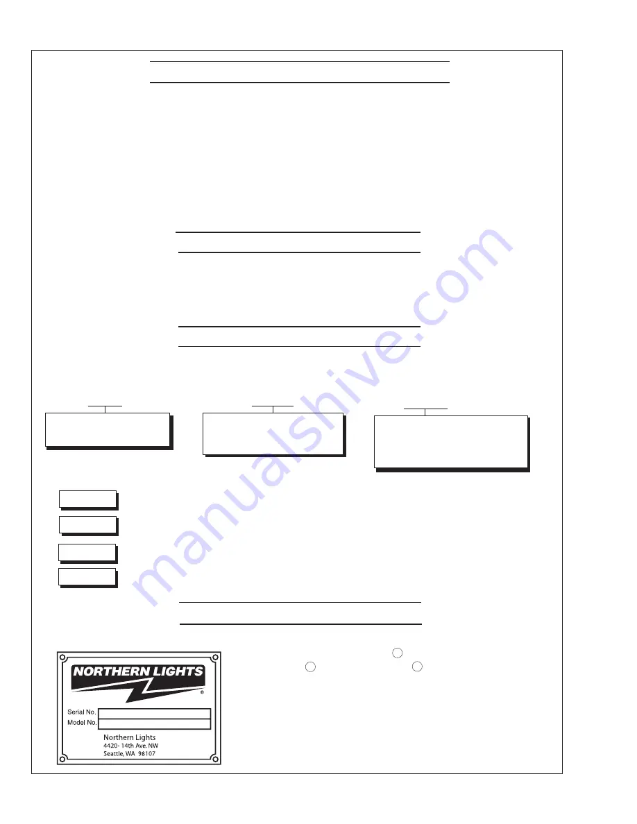 Northern Lights M673L3 Operator'S Manual Download Page 4