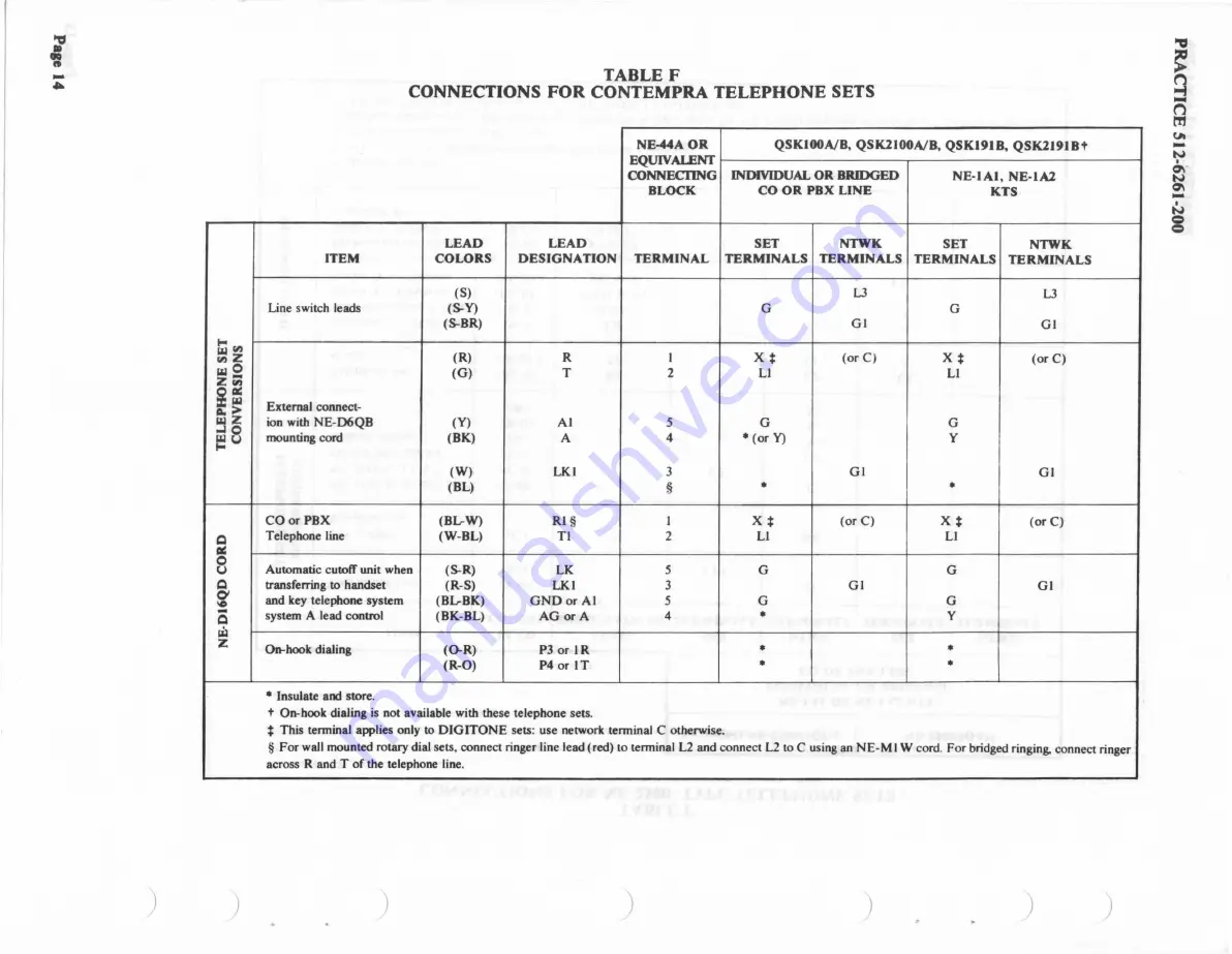 Northern Telecom CONFERENCE 2000 Installation, Operation & Maintenance Instructions Manual Download Page 14