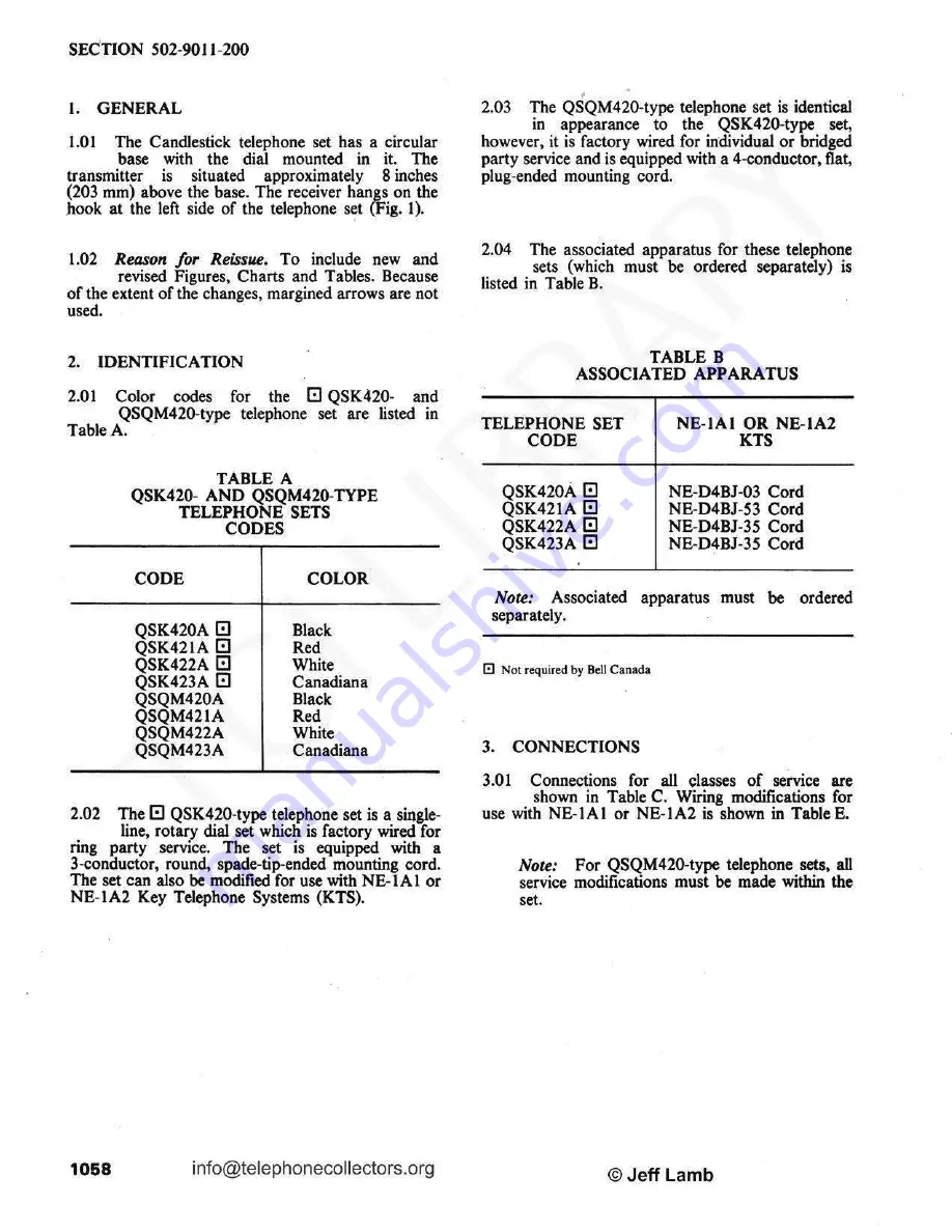 Northern Telecom Decorator Series Identification, Connections And Maintenance Download Page 3