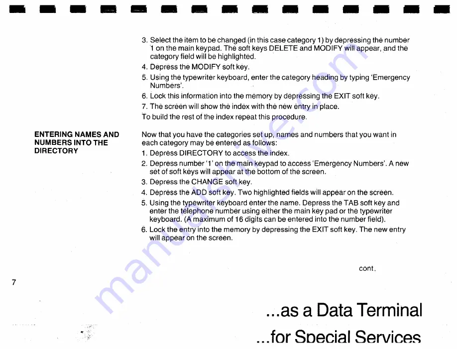 Northern Telecom DisplayPhone User Manual Download Page 9