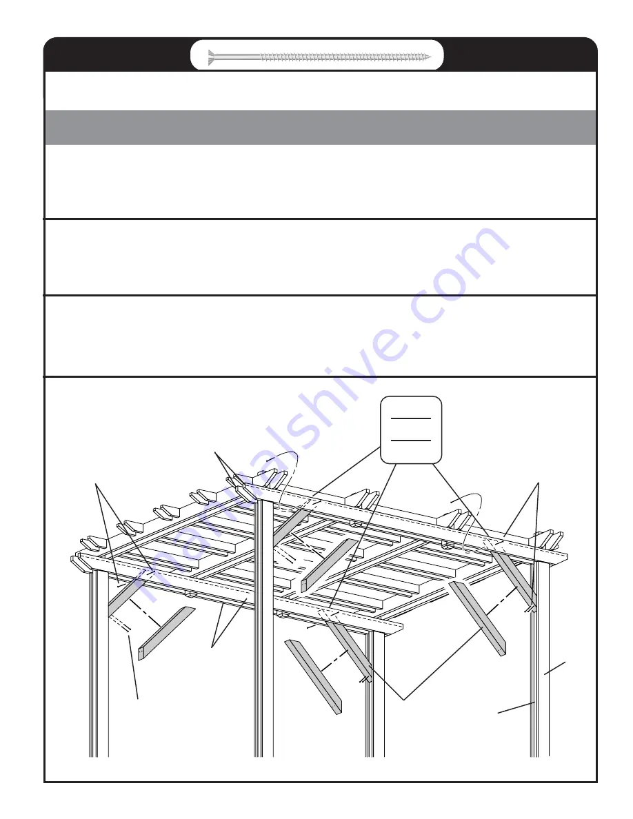 Northline Express Pergola 305 cm x 366 cm Instructions Manual Download Page 24