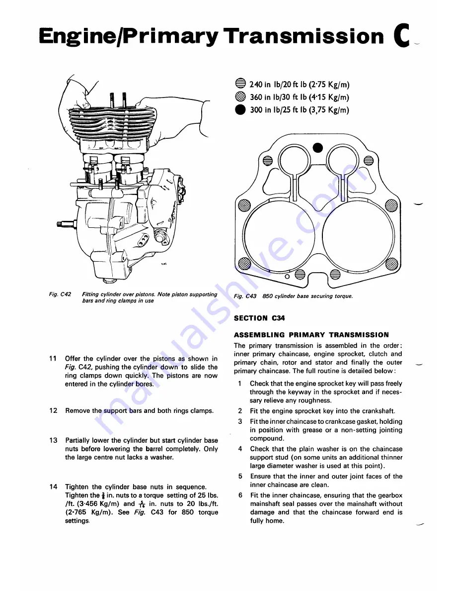 Norton 1970 Commando 750 Fastback Workshop Manual Download Page 62