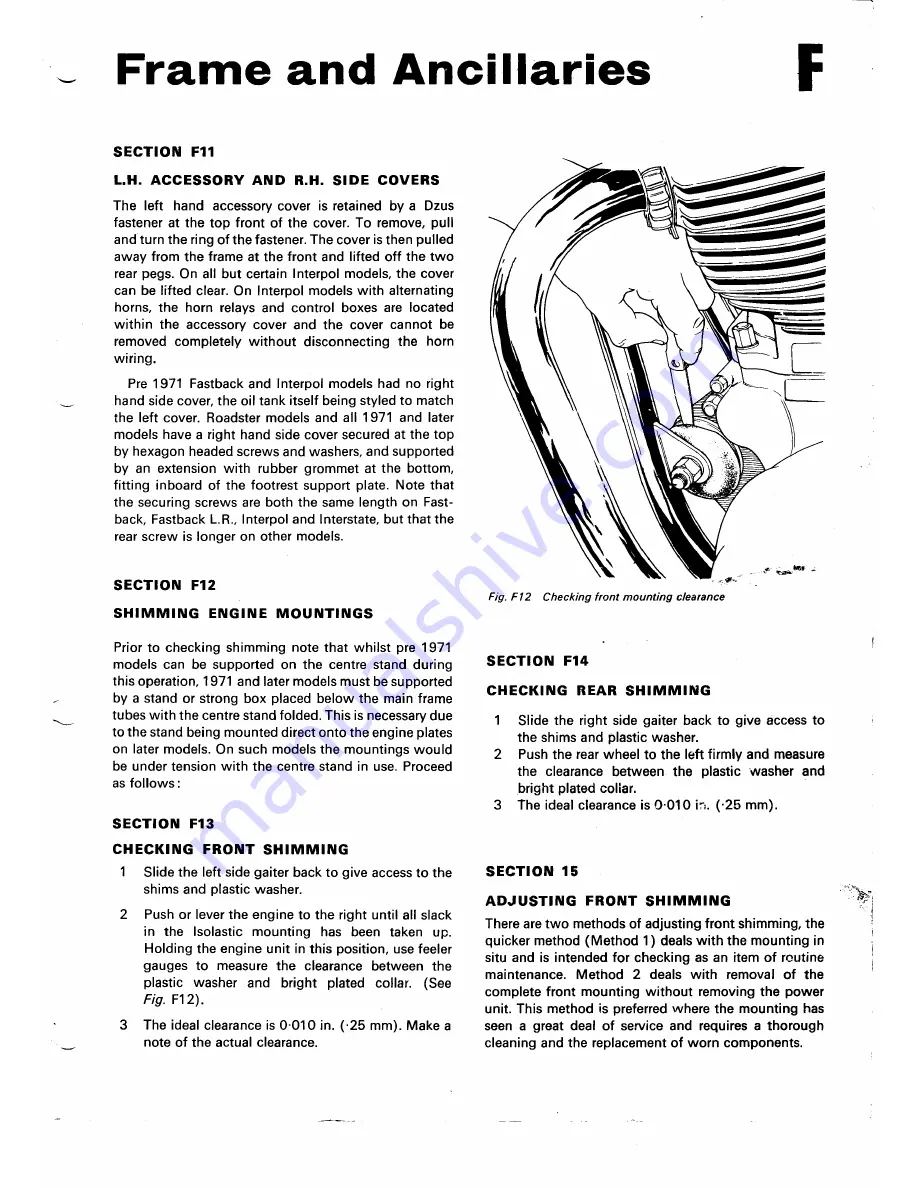 Norton 1970 Commando 750 Fastback Workshop Manual Download Page 99