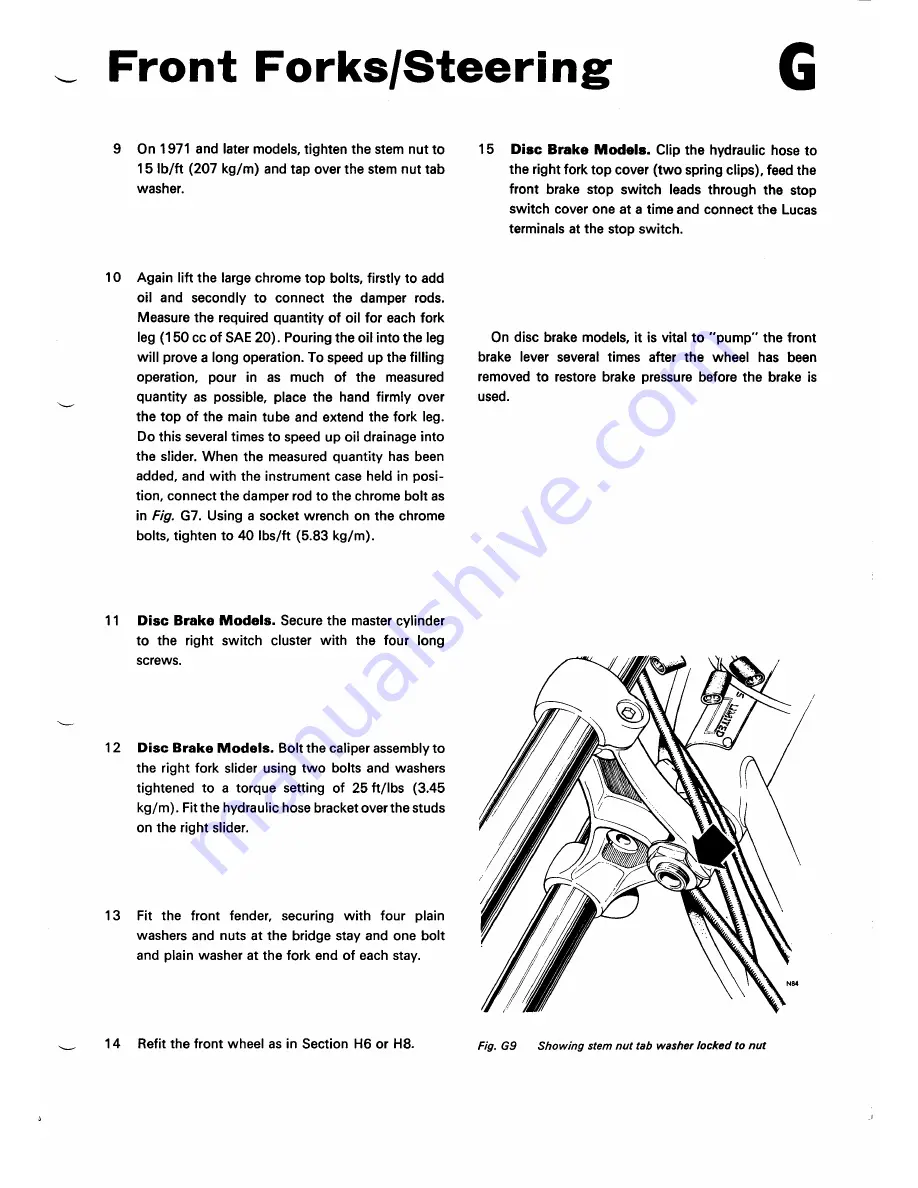 Norton 1970 Commando 750 Fastback Workshop Manual Download Page 119