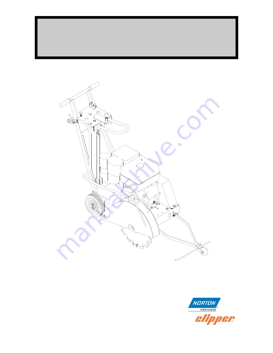 Norton Clipper C13PE Owner'S Manual Download Page 1