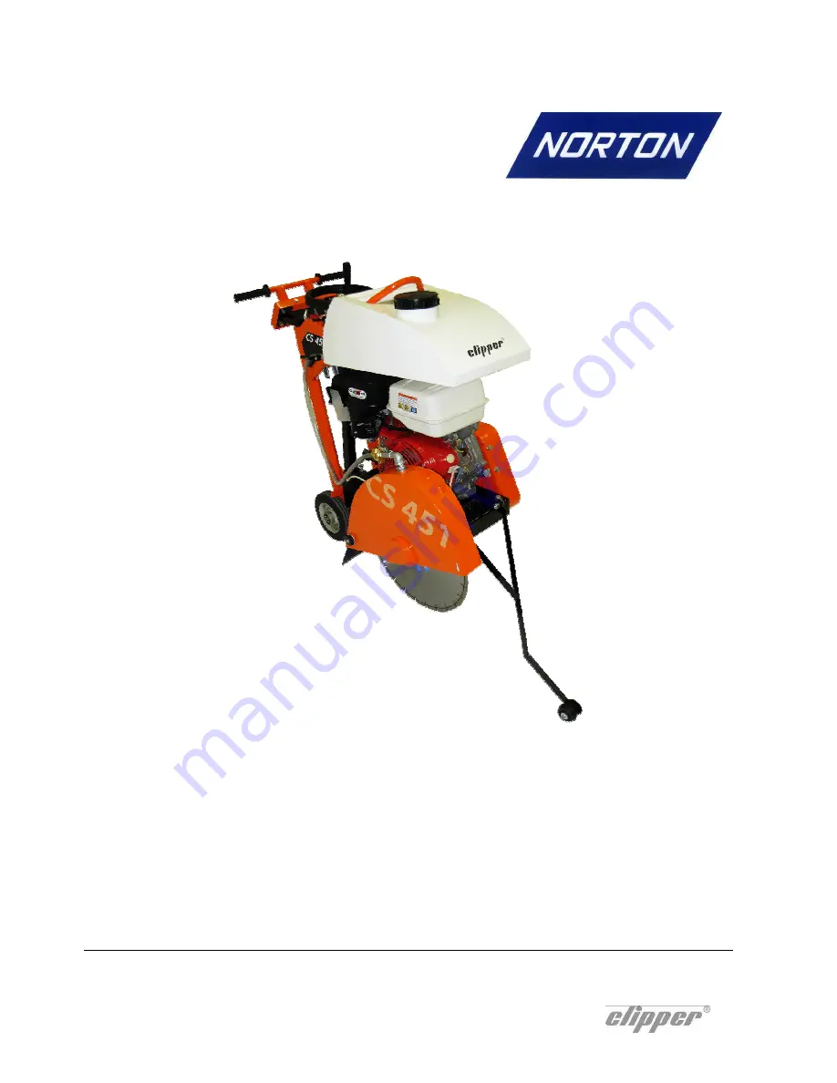 Norton CS 451 P13 Operating Instructions And Spare Parts List Download Page 1