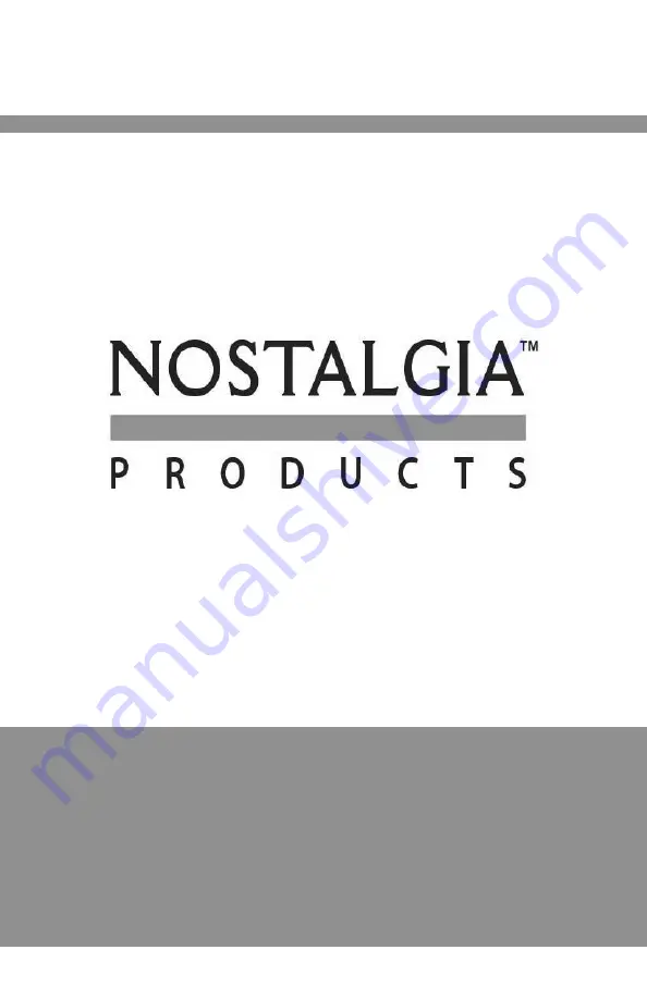 Nostalgia Electrics NCLHDRTO8AQ Instructions And Recipes Manual Download Page 1