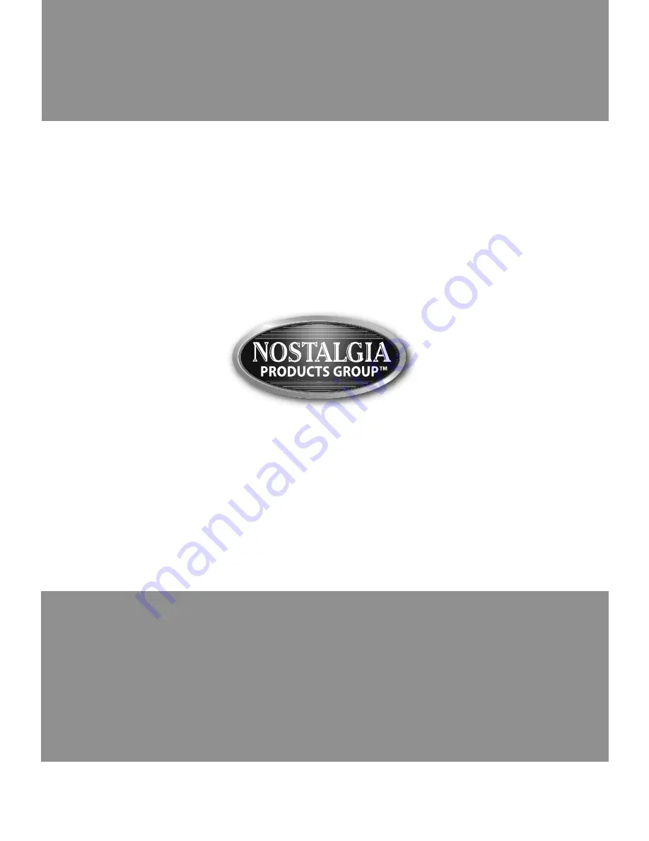 Nostalgia Electrics RSM850 Instructions And Recipes Manual Download Page 1