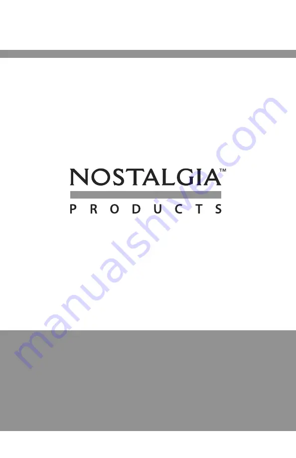 Nostalgia CBD5 Instructions Manual Download Page 1